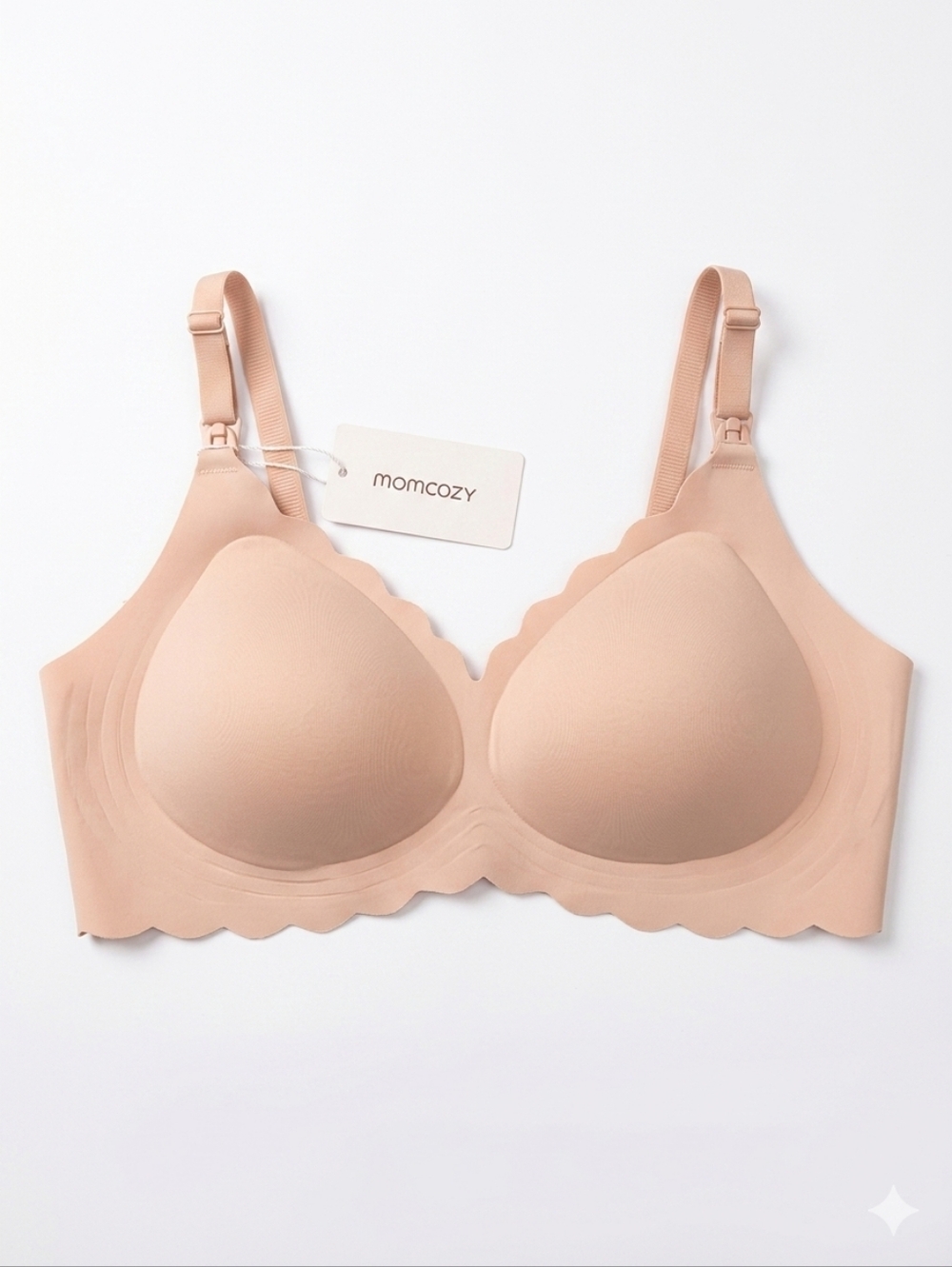 Momcozy Jelly Strip Seamless Floral Push up Nursing Bra Size 2XL
